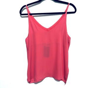 Coral V-Neck Cami Tank Sz M by Shinestar